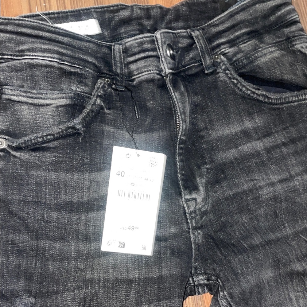 Zara Men's Black Wash Jeans,EU 40/US 31 waist!NWT - Picture 4 of 10